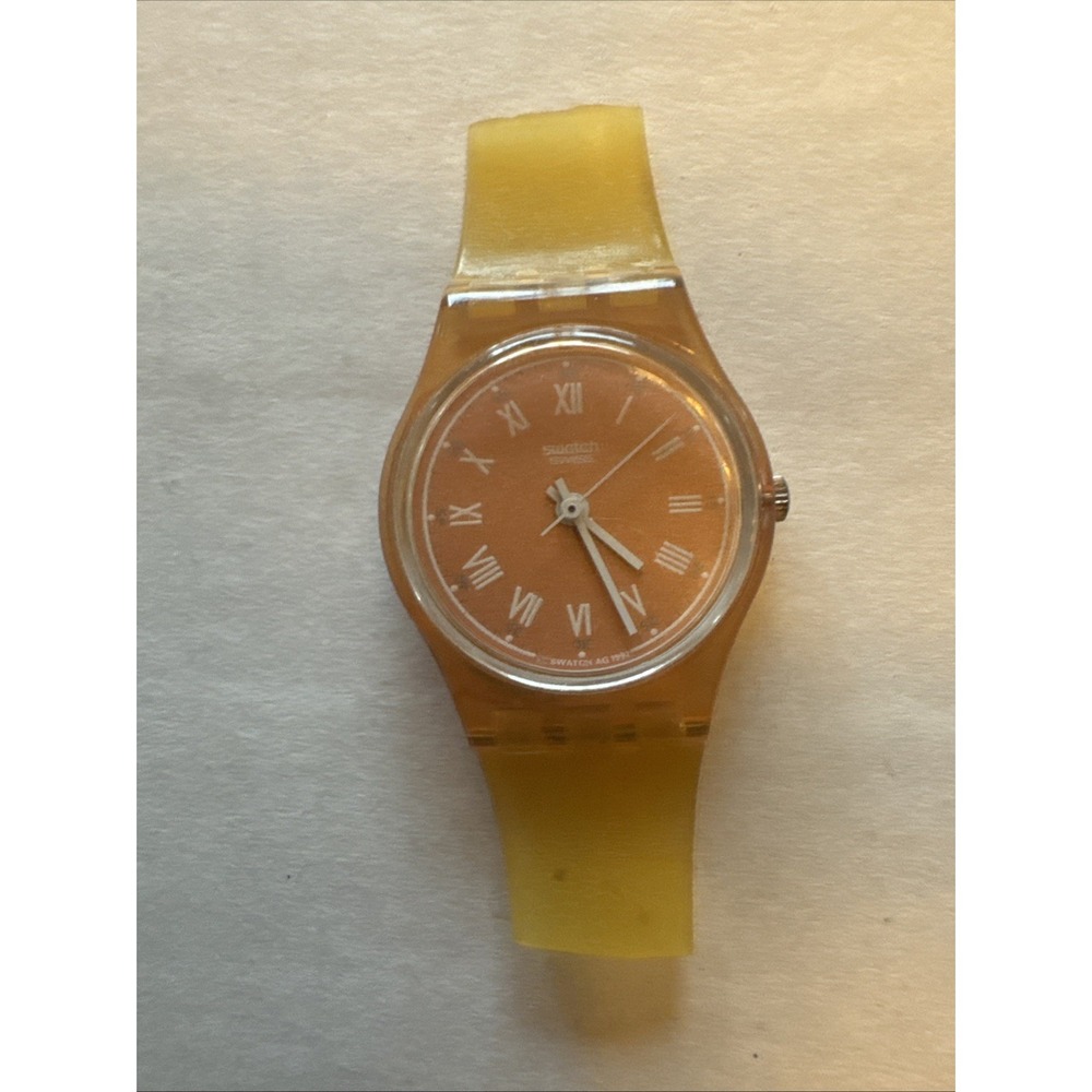 Swatch Standards Lady Dawn Watch 1993 LP113 Vintage New Battery NO BAND Womens